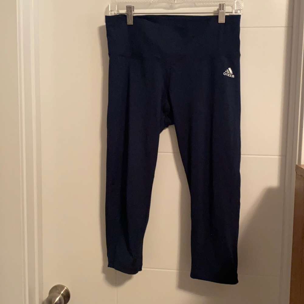 Adidas Navy Blue Crop Leggings